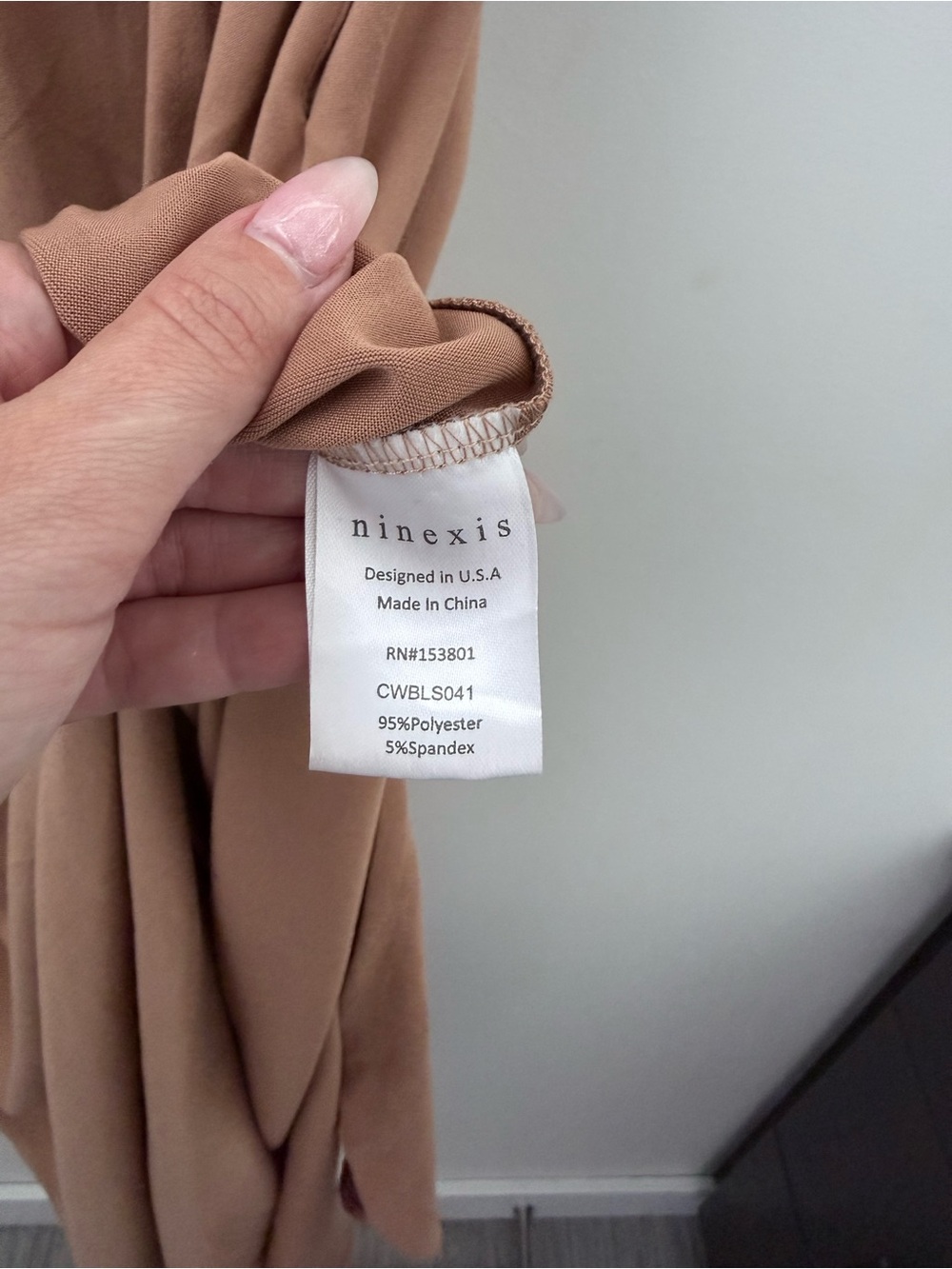ninexis Fluid Suede Feel Midi Skirt Camel Beige Size Medium - Picture 6 of 8